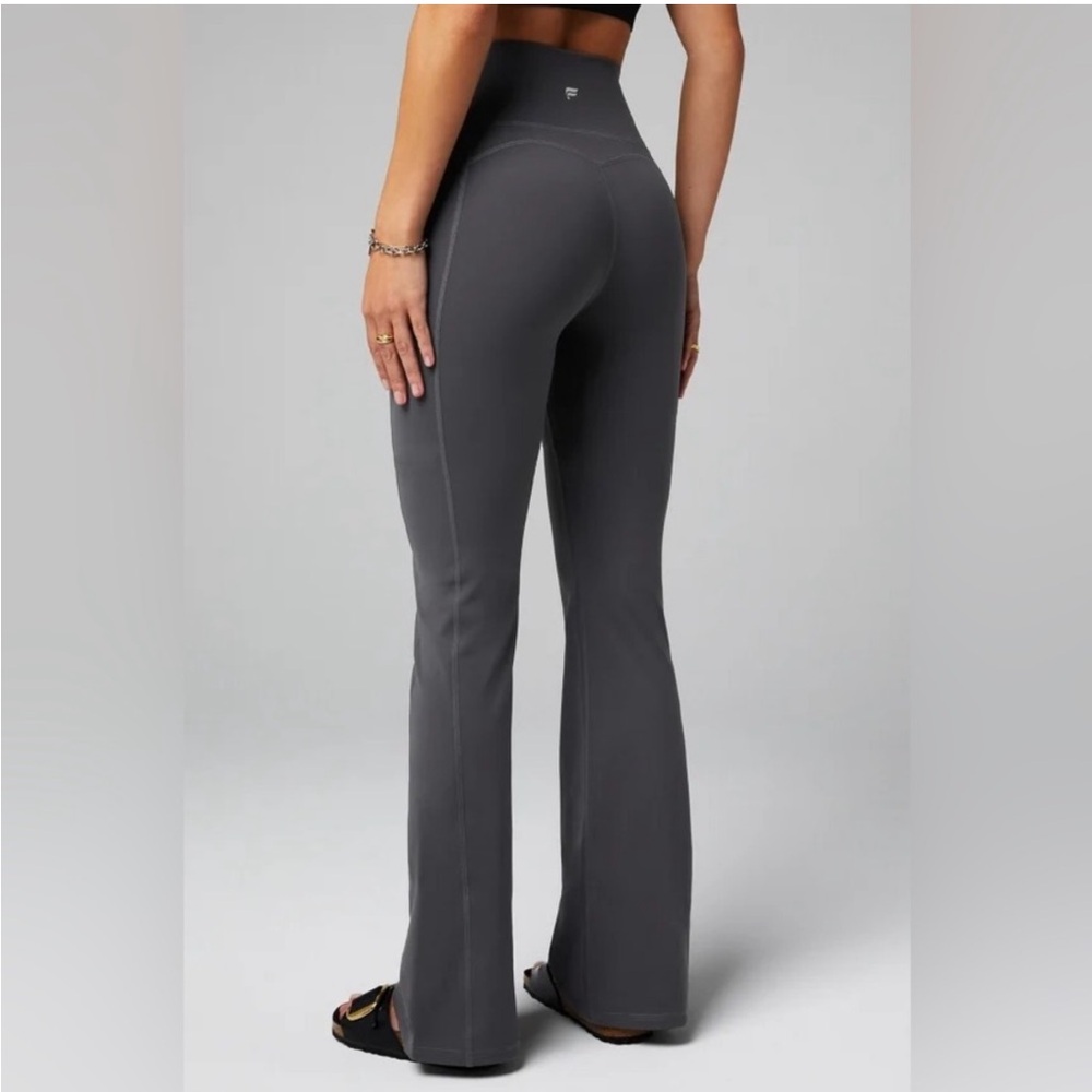 Fabletics Oasis Charcoal Kick Flare Pants - Picture 2 of 5